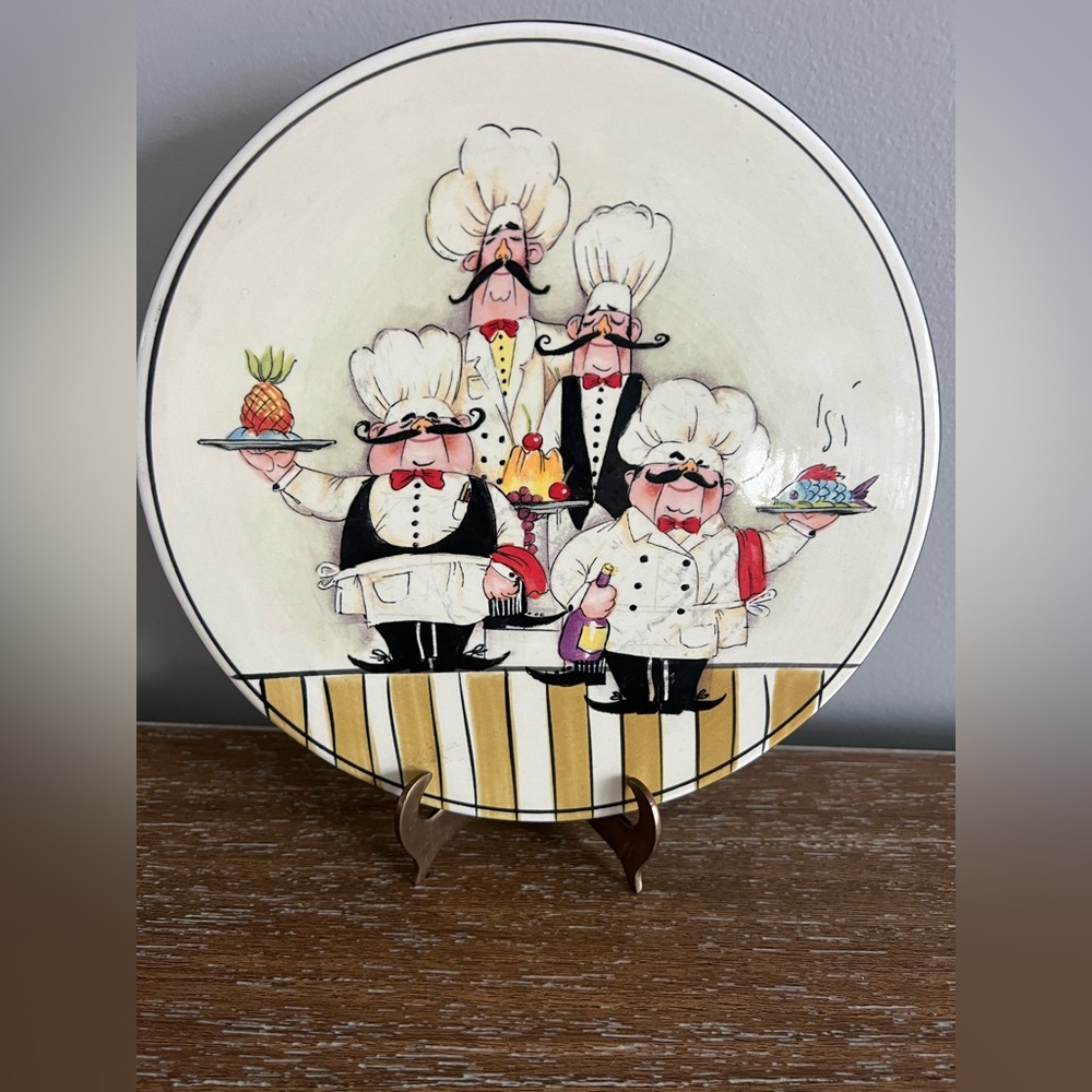 Vintage, Ceramics, Chef Hot Pot Stand 8in Diameter